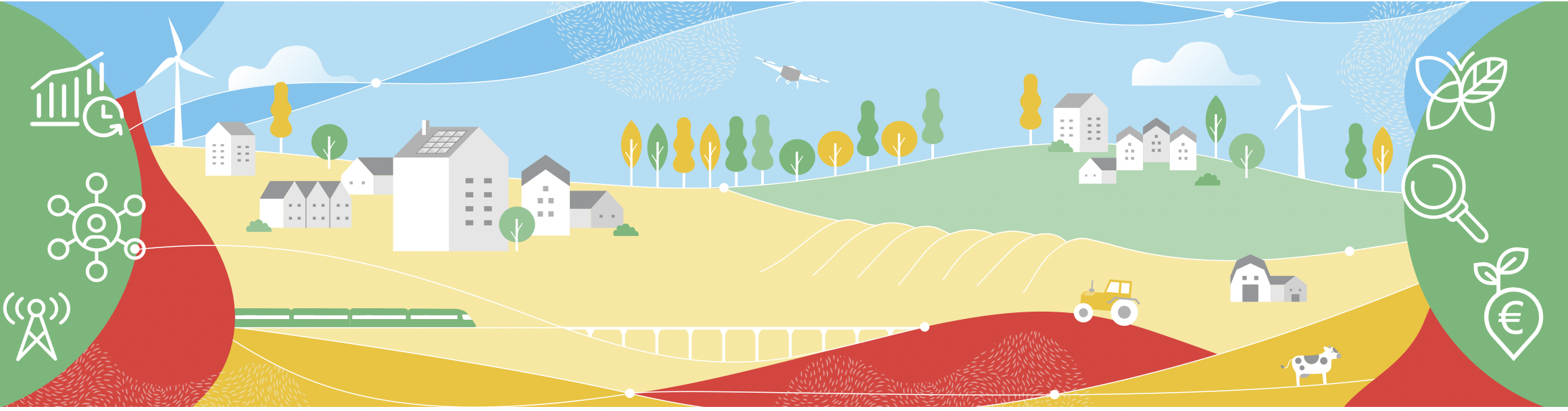 Illustration einer Landschaft